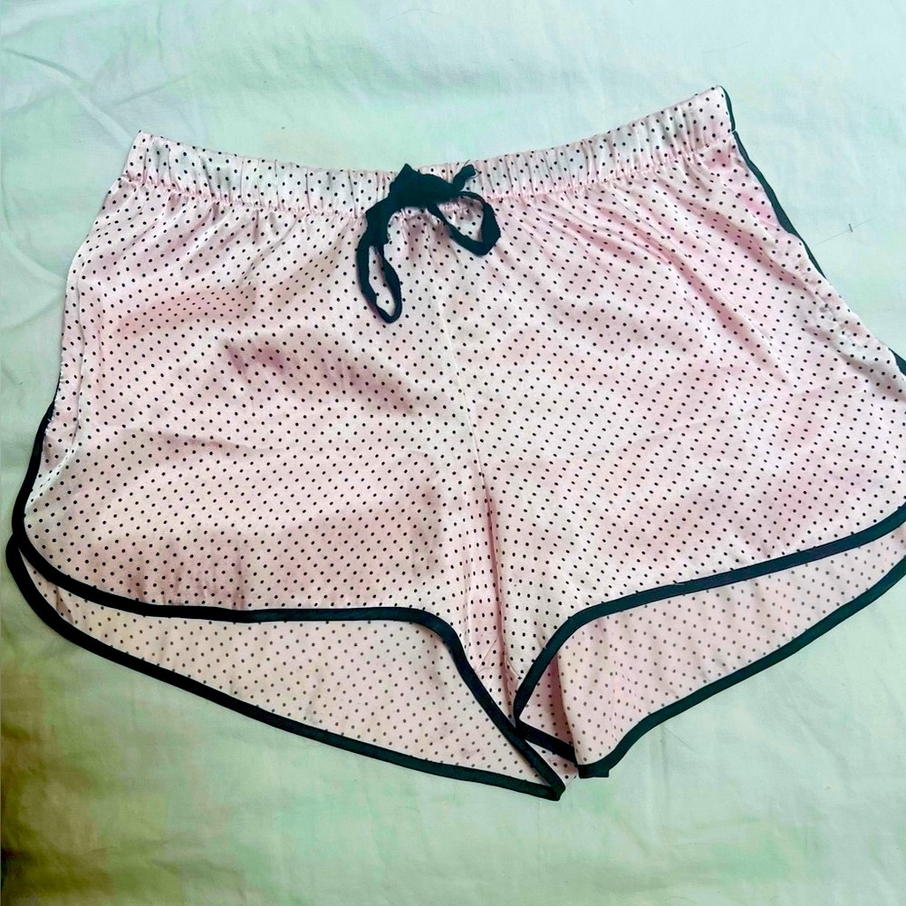 In Bloom Pink Polka Dot Pajama Shorts